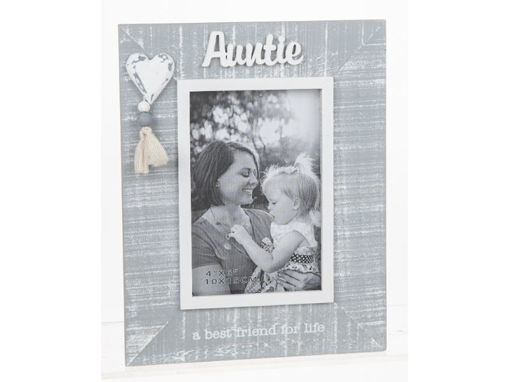 Picture of GREY TASSLE FRAME AUNTIE 4X6